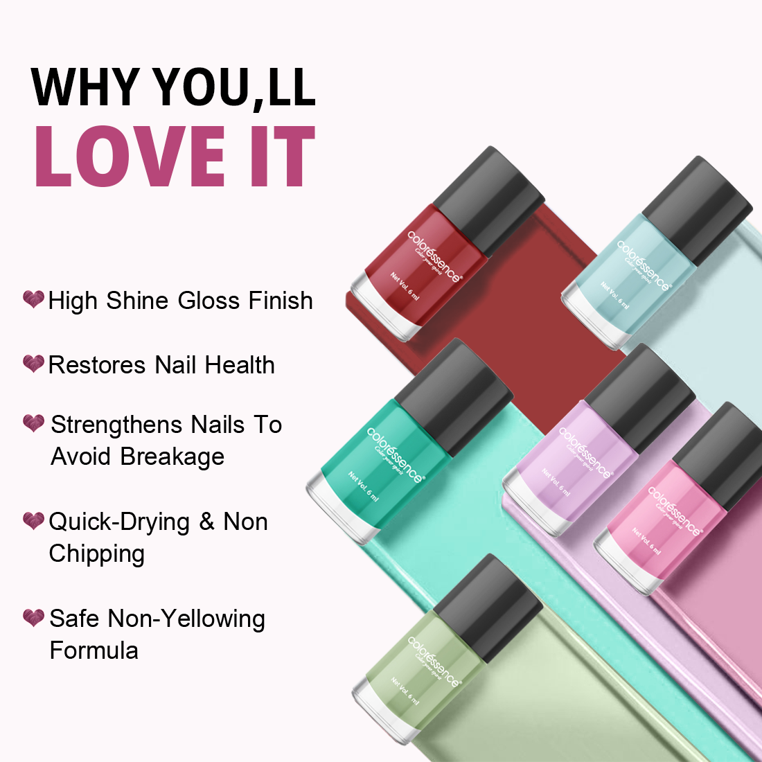 Coloressence Cute Coats Nail Polish | 6 ml | iBellaa
