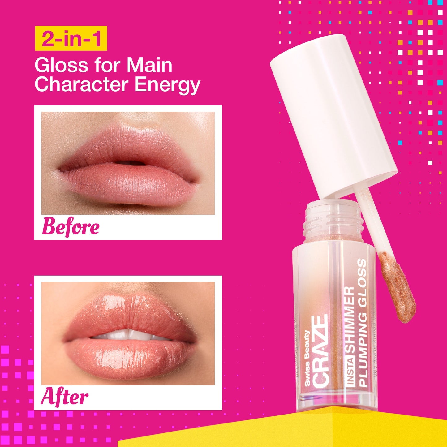Swiss Beauty CRAZE Insta Shimmer Plumping Gloss | 3.5 ml | iBellaa