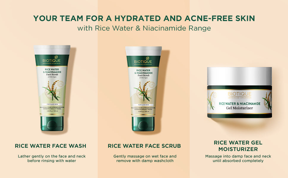 Biotique Rice Water & Niacinamide Gel Moisturizer 50ml | iBellaa