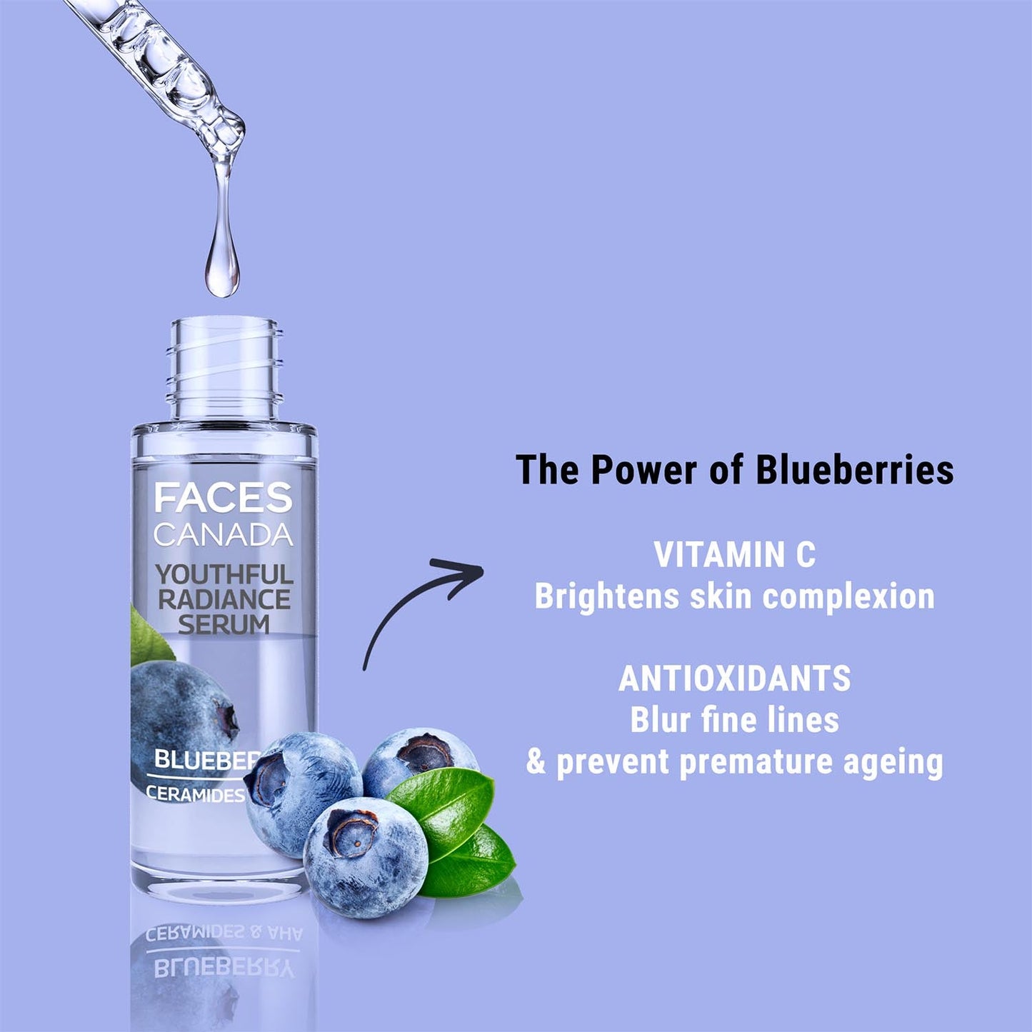 Faces Canada Youthful Radiance Serum Blueberry | 27 ml | iBellaa