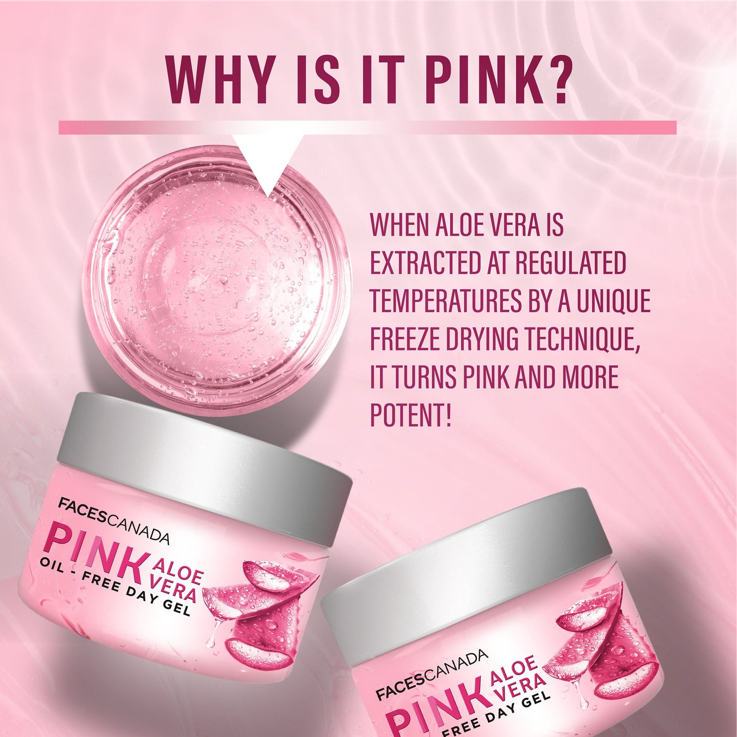 Faces Canada Pink Aloe Vera Oil-Free Day Gel | 15 g | iBellaa