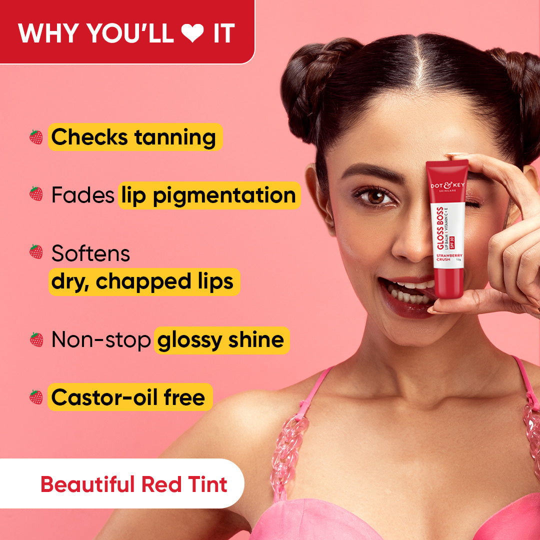DOT & KEY Vitamin C + E Lip Balm with SPF 50+ | 12 g | iBellaa