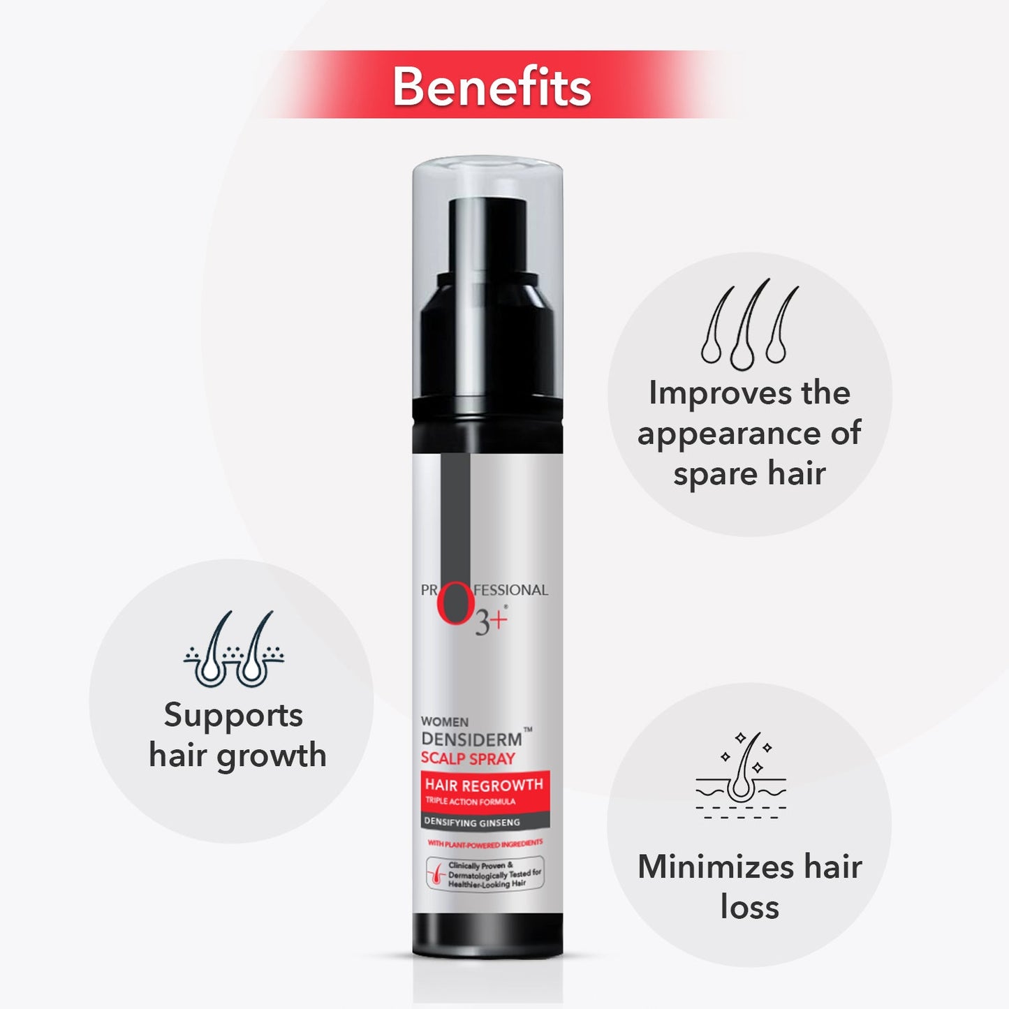 O3+ Densiderm Scalp Spray for Women | 50 ml | iBellaa