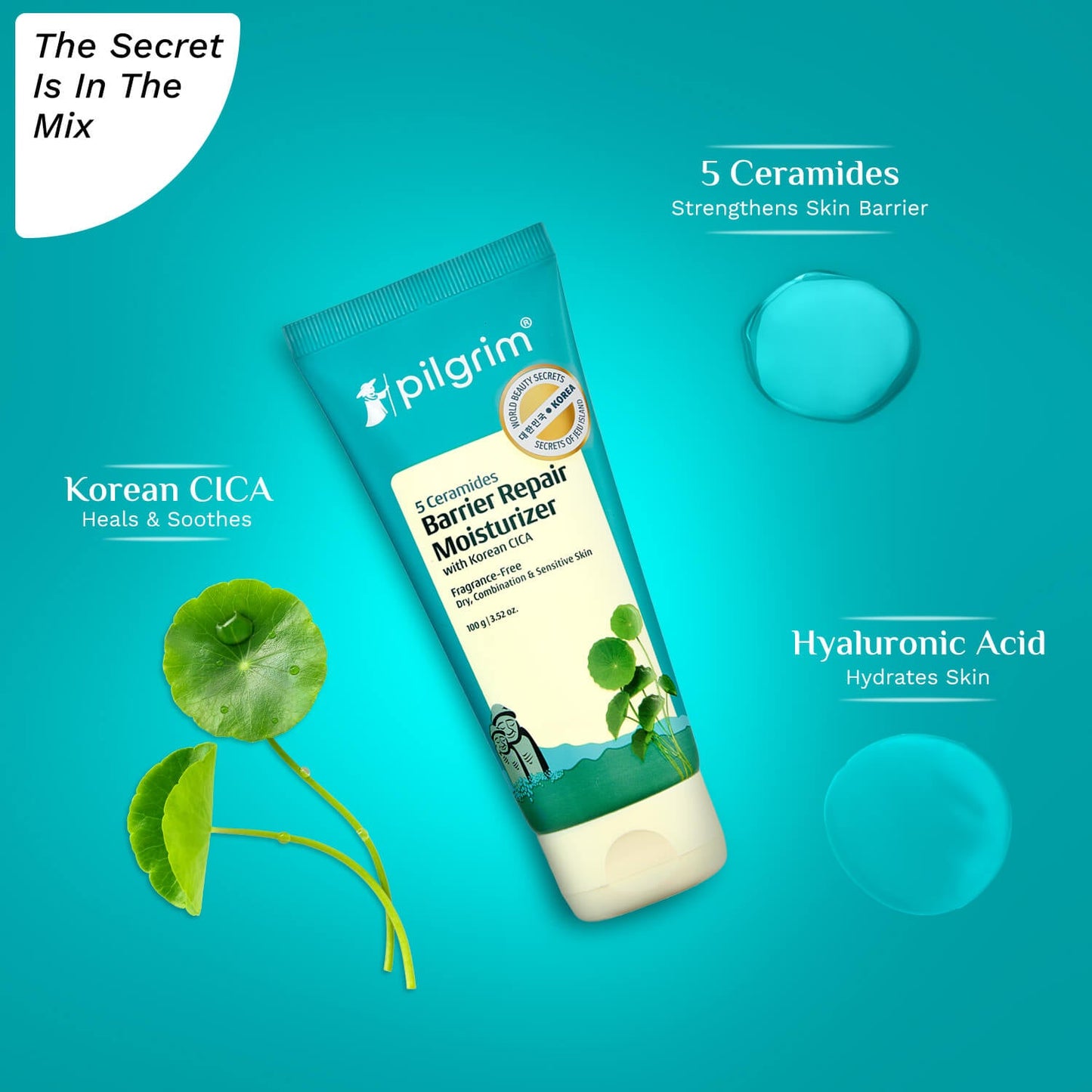 Pilgrim 5 Ceramides Barrier Repair Moisturizer | 100 g | iBellaa