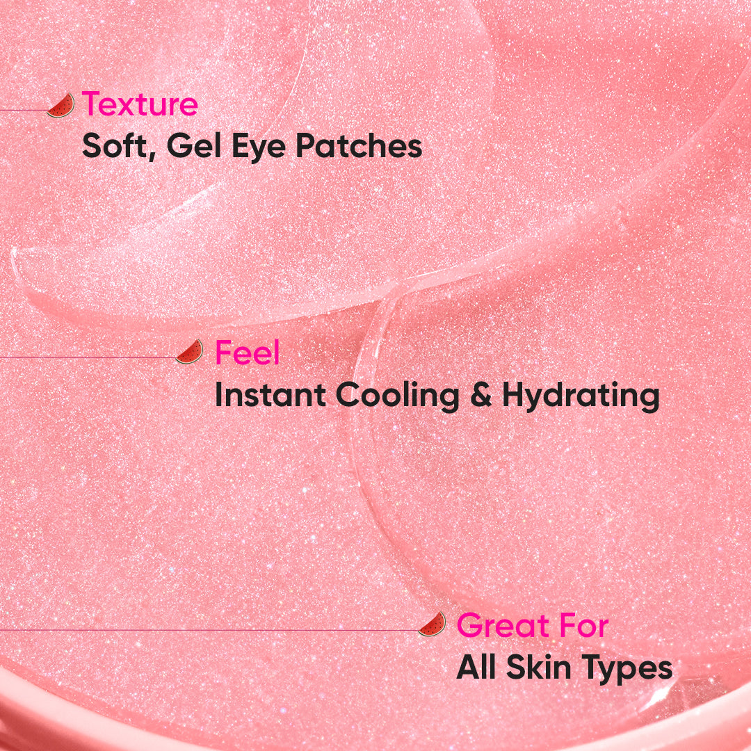 Dot & Key Watermelon Cooling Hydrogel Eye Patches | 30 Pairs | iBellaa