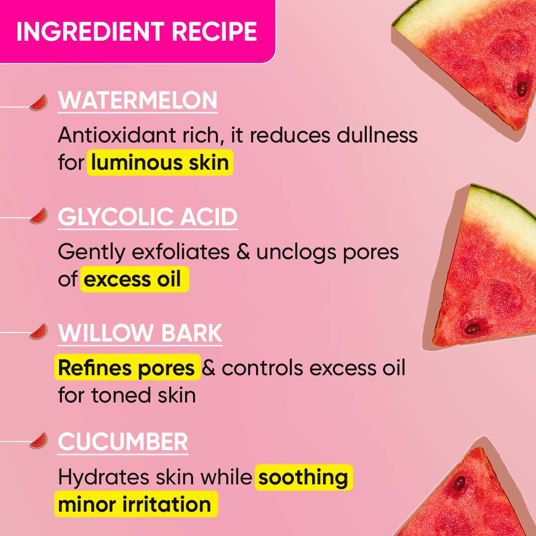Dot & Key Watermelon + Glycolic Acid Toner for Pore Tightening | 150 ml | iBellaa