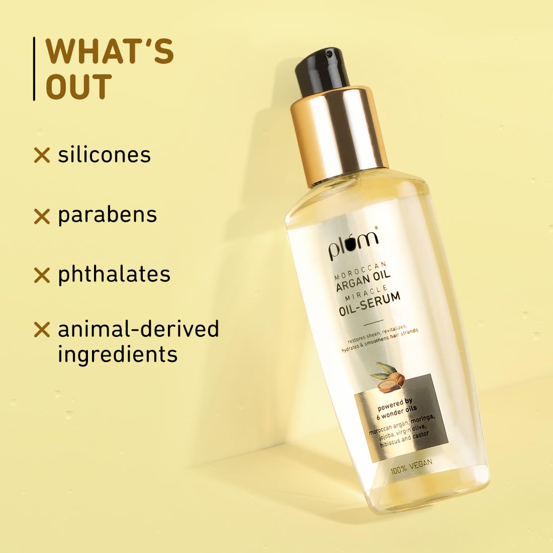 Plum Moroccan Argan Oil | 10x Frizz Reduction | 100ml | iBellaa