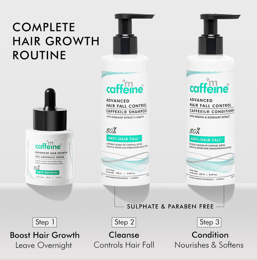 mCaffeine Advanced Hair Fall Control Shampoo with Caffexil® & Rosemary - 250 ML | iBellaa