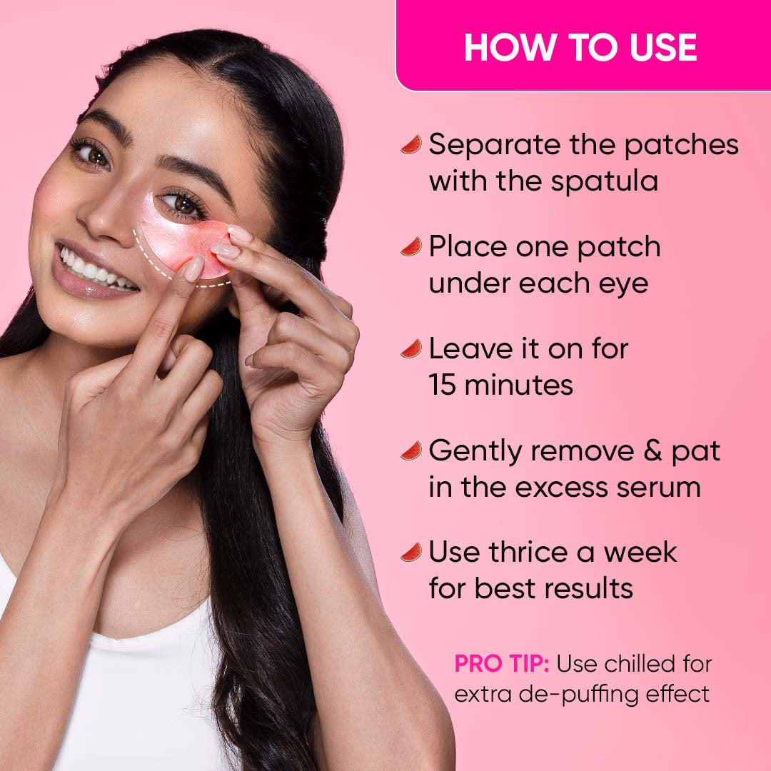 Dot & Key Watermelon Cooling Hydrogel Eye Patches | 30 Pairs | iBellaa