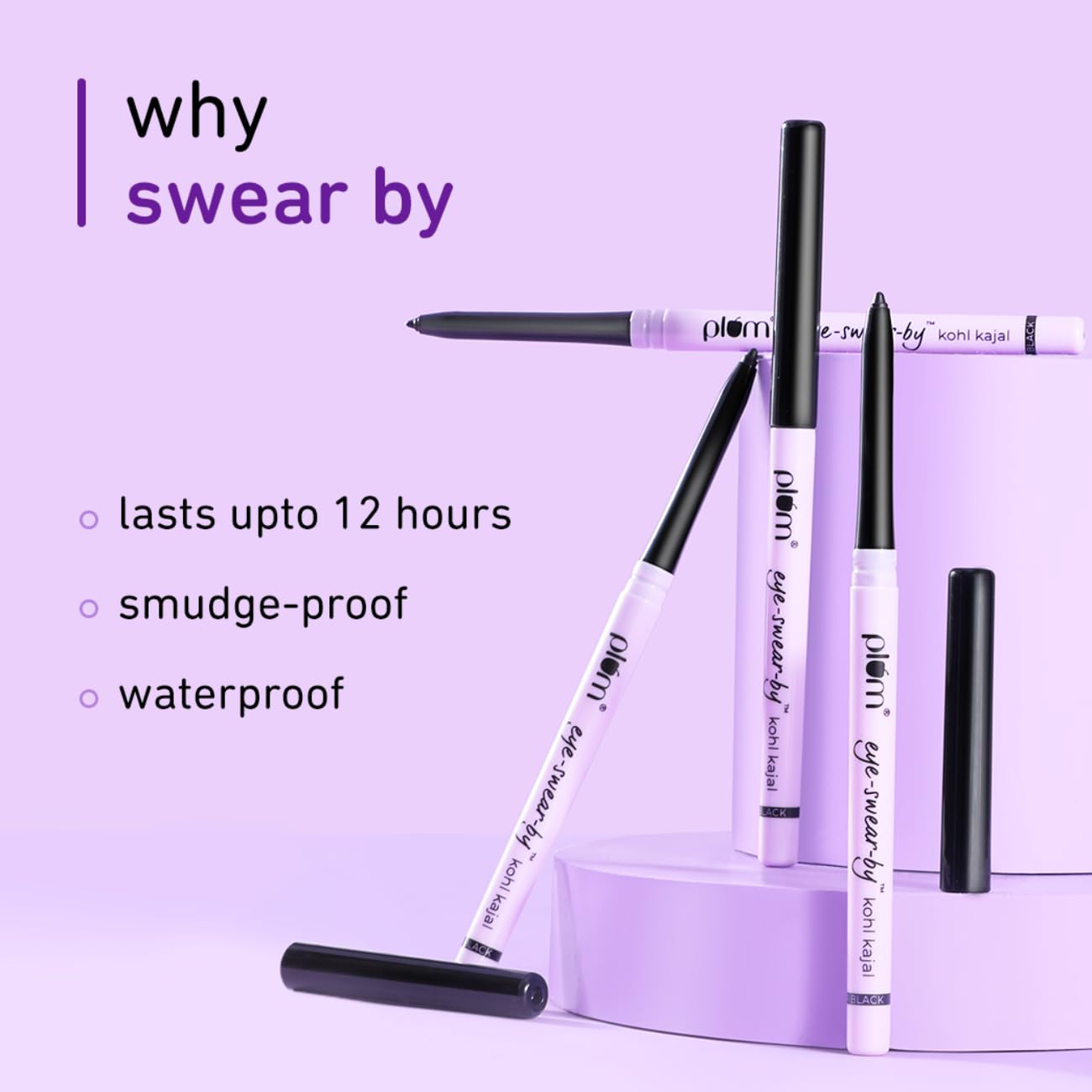 Plum Eye-Swear-By Kohl Kajal - Deep Black | iBellaa