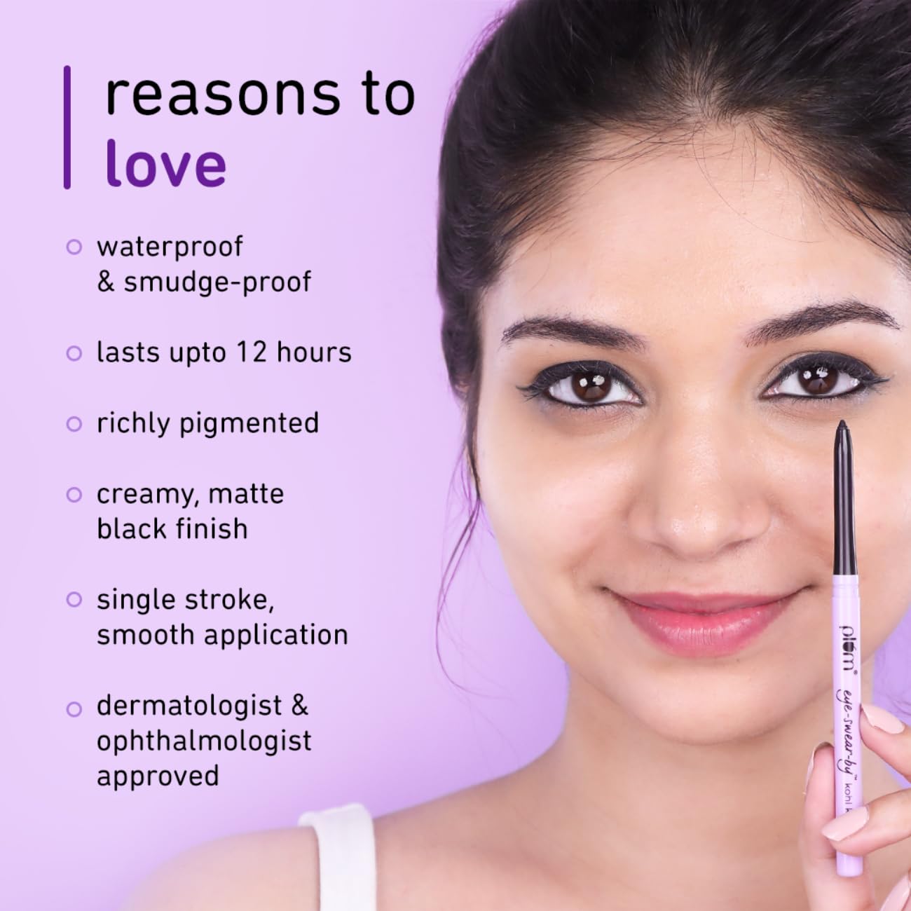 Plum Eye-Swear-By Kohl Kajal - Deep Black | iBellaa
