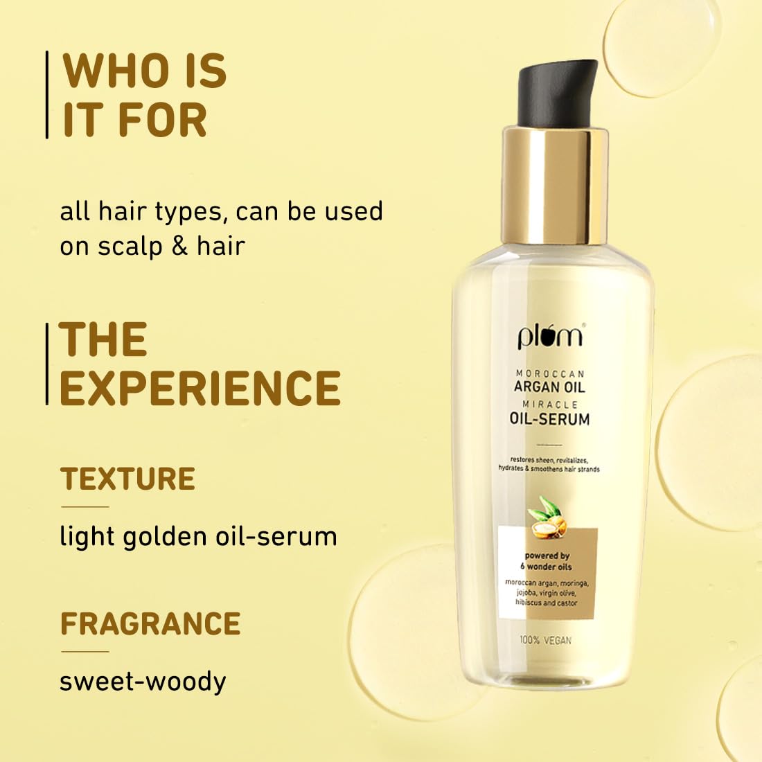 Plum Moroccan Argan Oil | 10x Frizz Reduction | 100ml | iBellaa