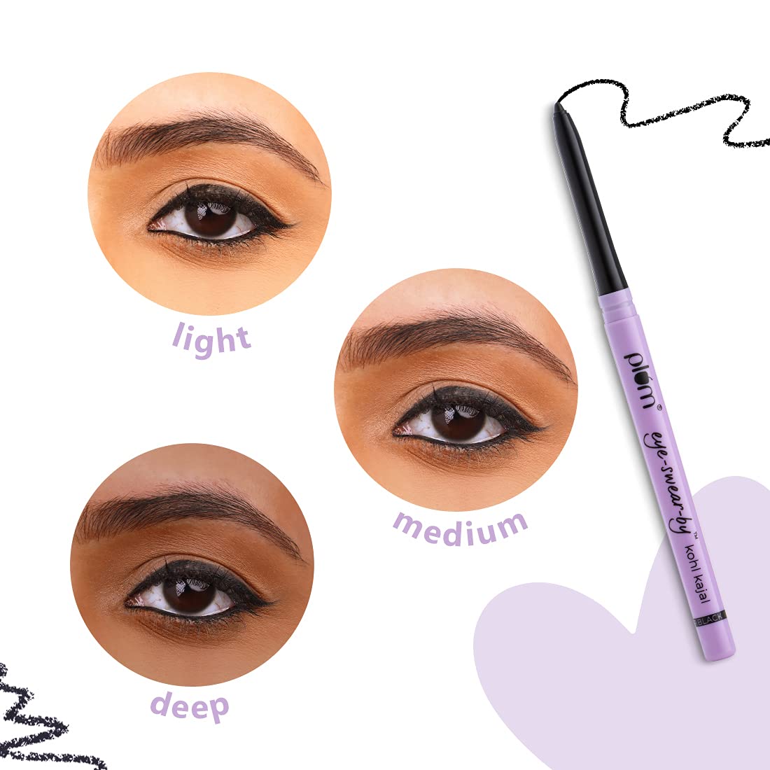 Plum Eye-Swear-By Kohl Kajal - Deep Black | iBellaa