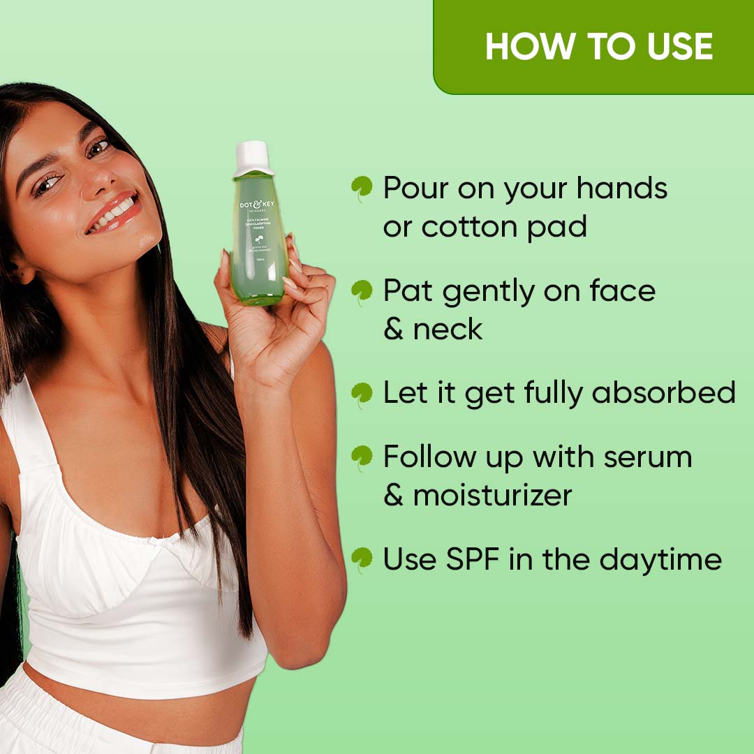 Dot & Key Cica + Niacinamide Toner for Oily & Acne Prone Skin | 150 ml | iBellaa