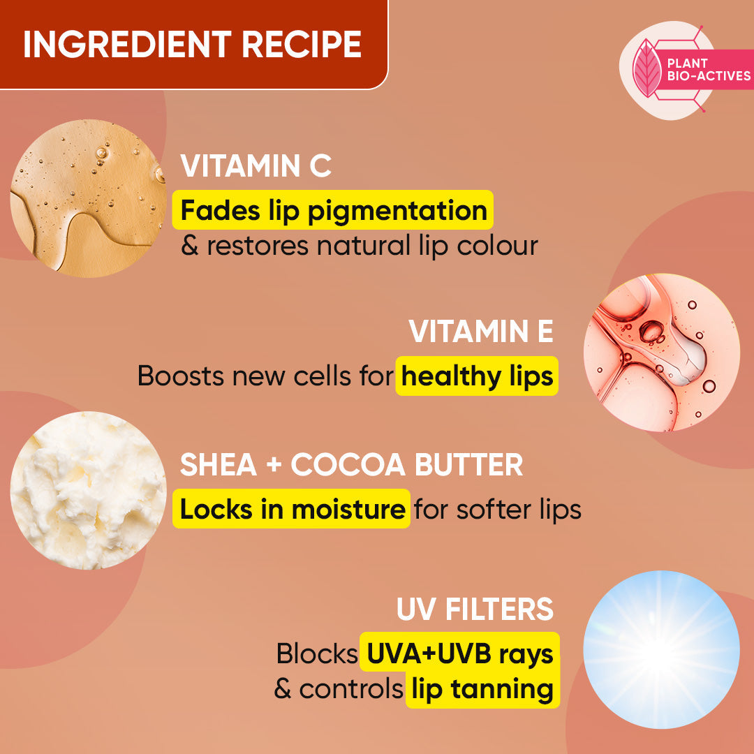 DOT & KEY Vitamin C + E Lip Balm with SPF 50+ | 12 g | iBellaa