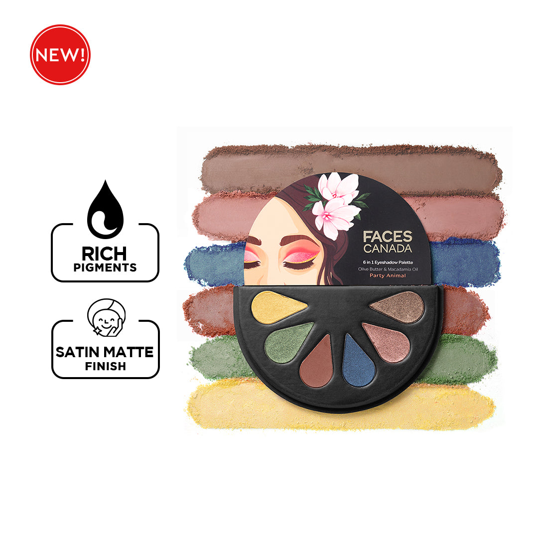 Faces Canada 6 in 1 Eyeshadow Palette | 6 g | iBellaa