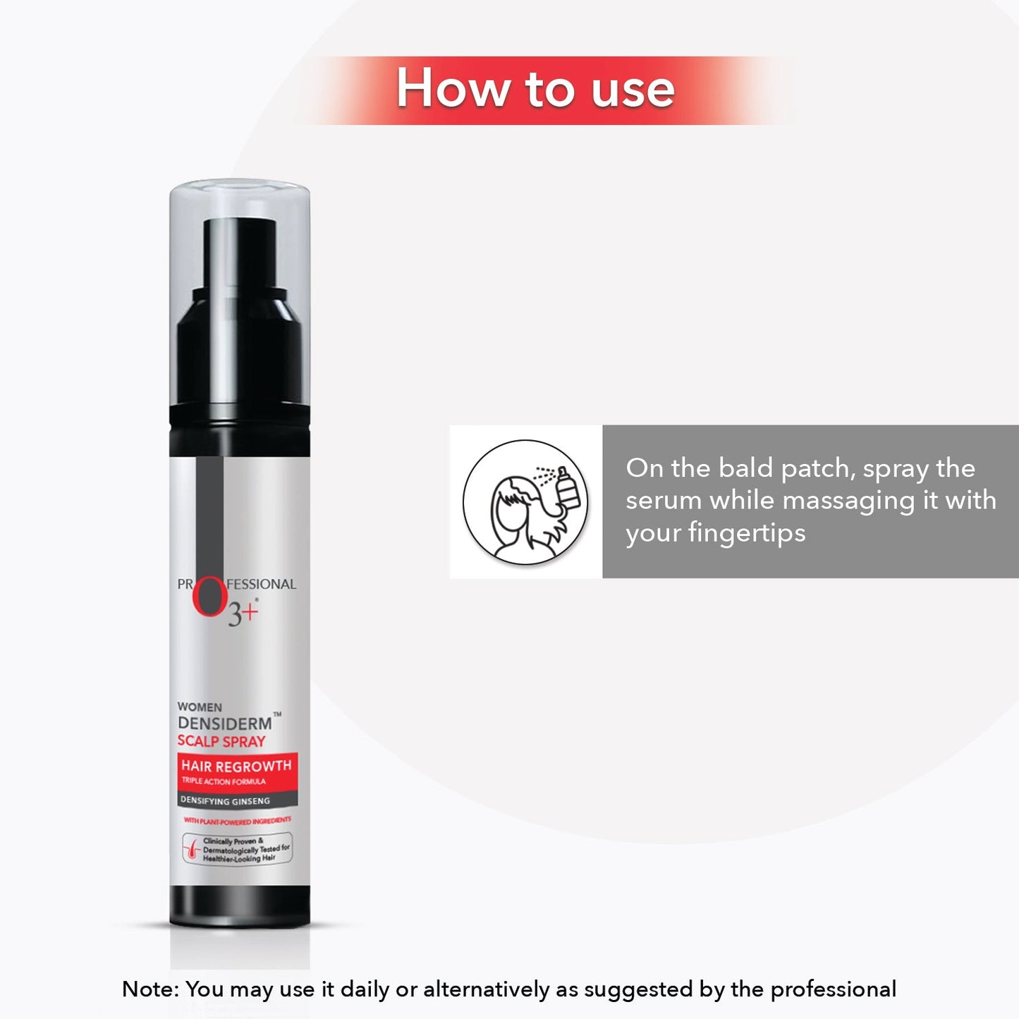 O3+ Densiderm Scalp Spray for Women | 50 ml | iBellaa