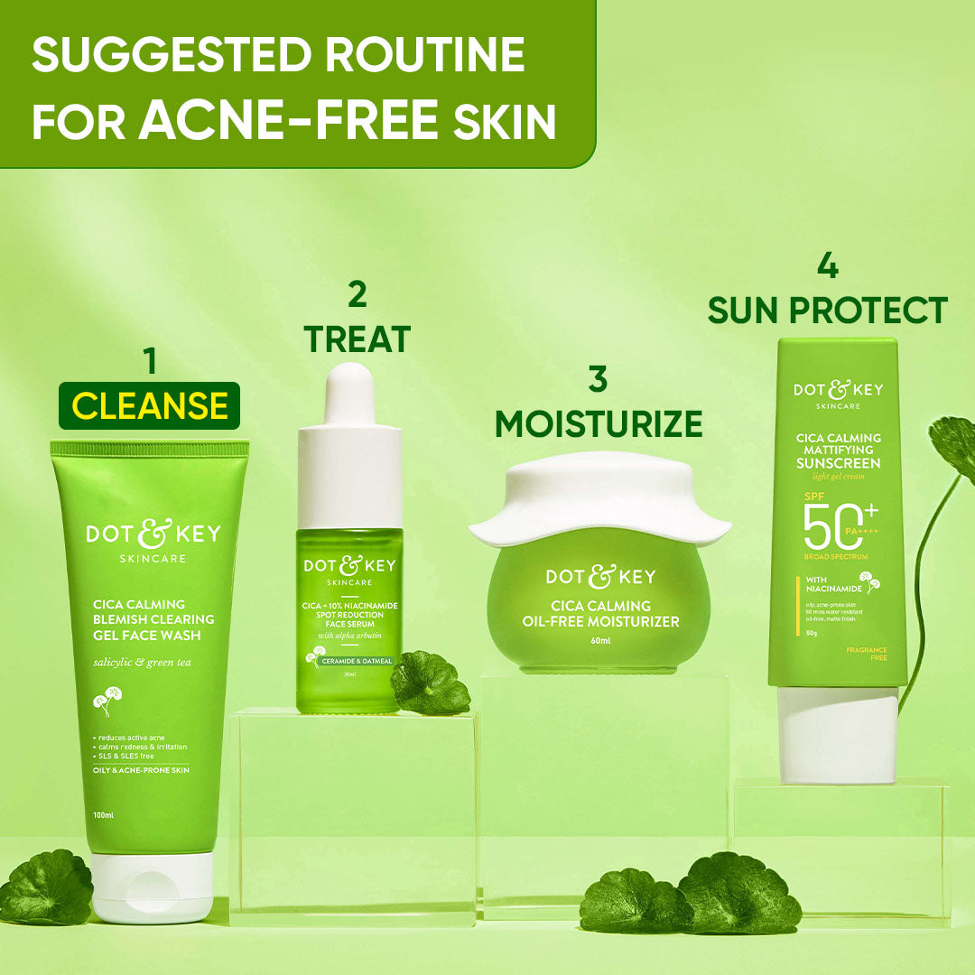 DOT & KEY Cica + Salicylic Acid Gel Face Wash for Oily Skin | iBellaa