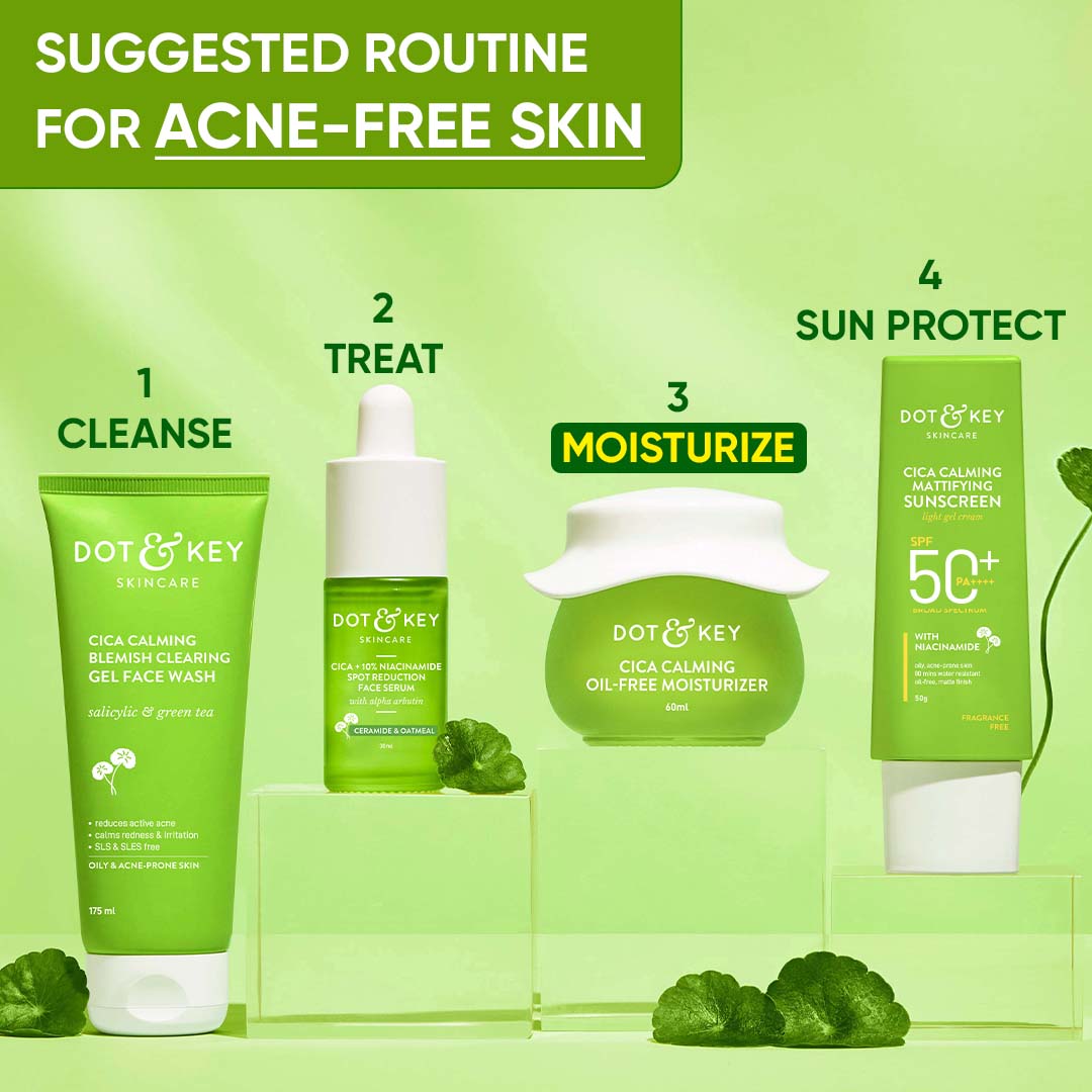 DOT & KEY Cica Calming Oil Free Moisturizer for Acne Prone Skin | 60 g | iBellaa