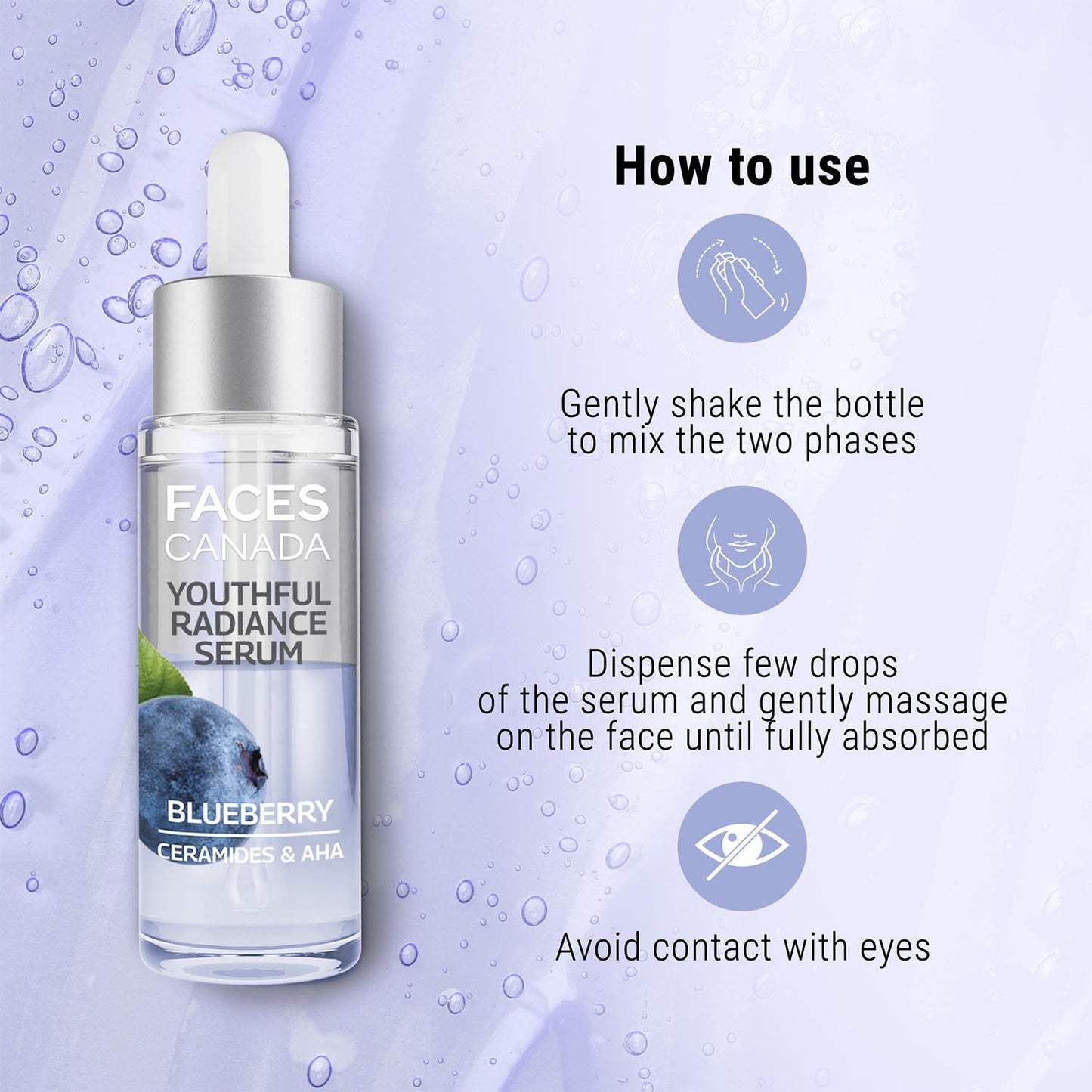 Faces Canada Youthful Radiance Serum Blueberry | 27 ml | iBellaa