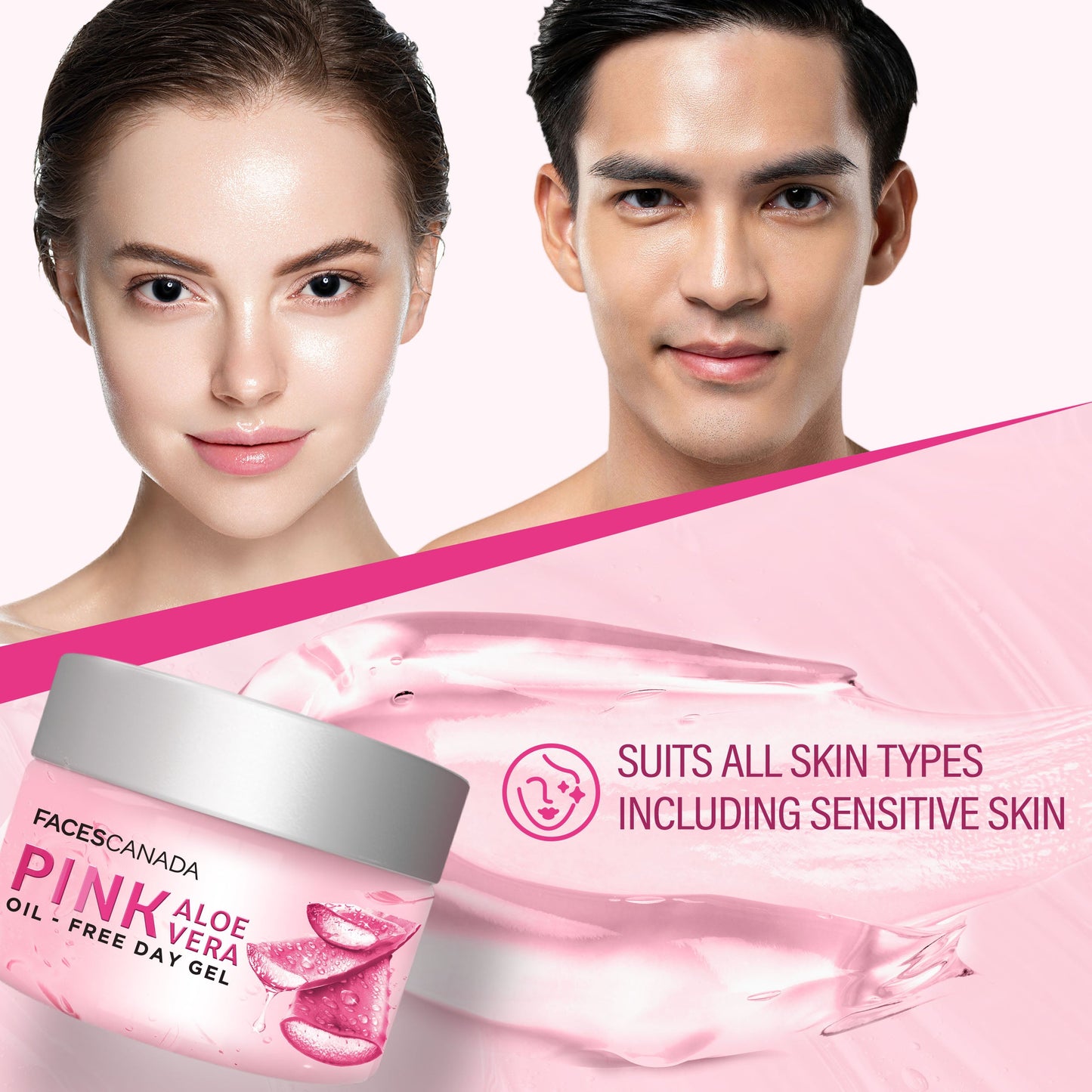 Faces Canada Pink Aloe Vera Oil-Free Day Gel | 15 g | iBellaa