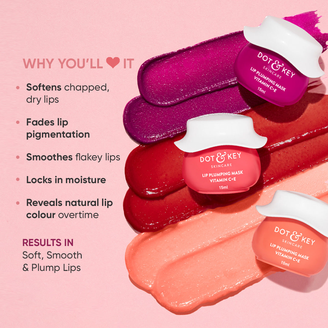 DOT & KEY Lip Plumping Mask with Vitamin C + E | 15 ml | iBellaa