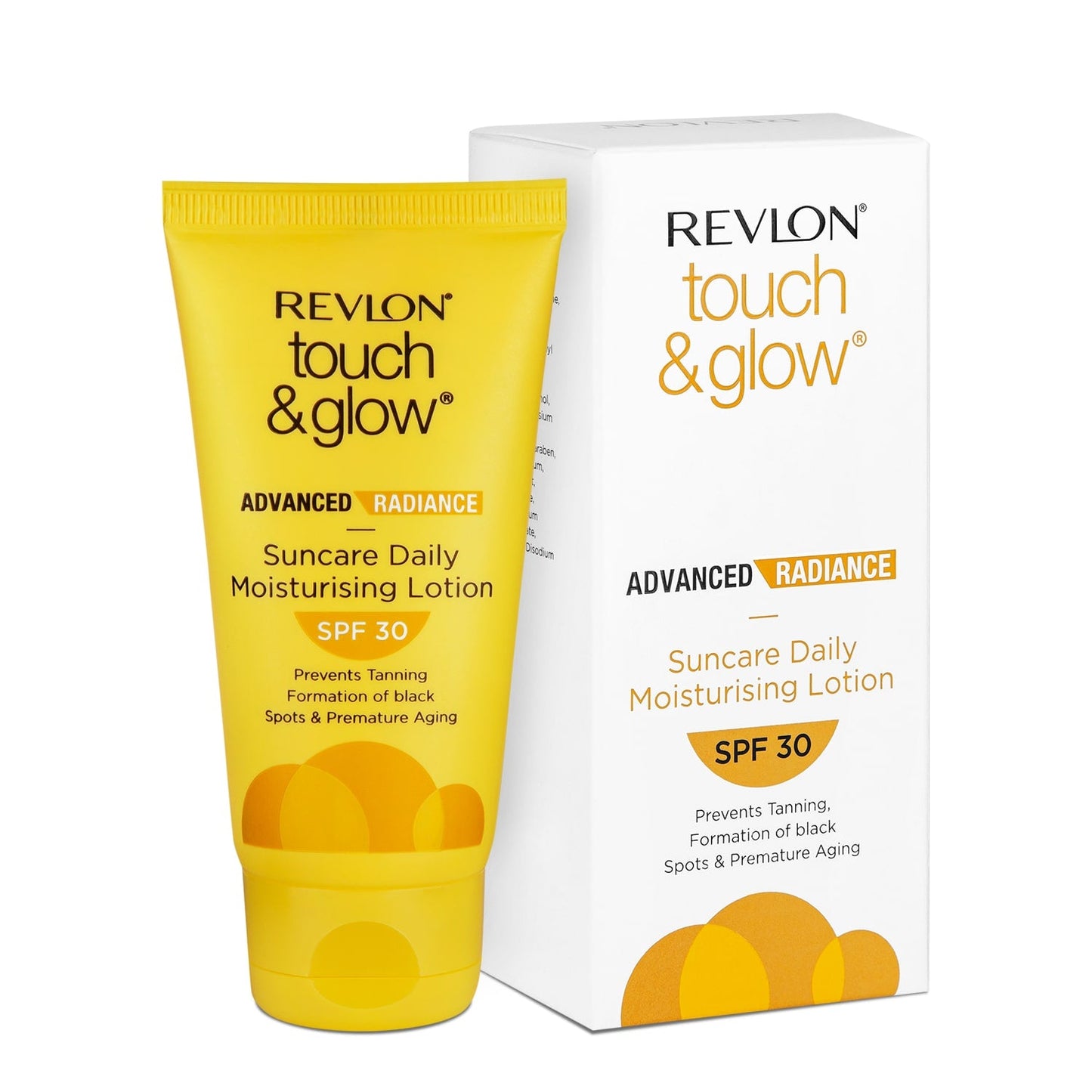 Revlon Touch & Glow Advanced Radiance Sun Care Daily Moisturizing Lotion Spf 30 | 50 g | iBellaa