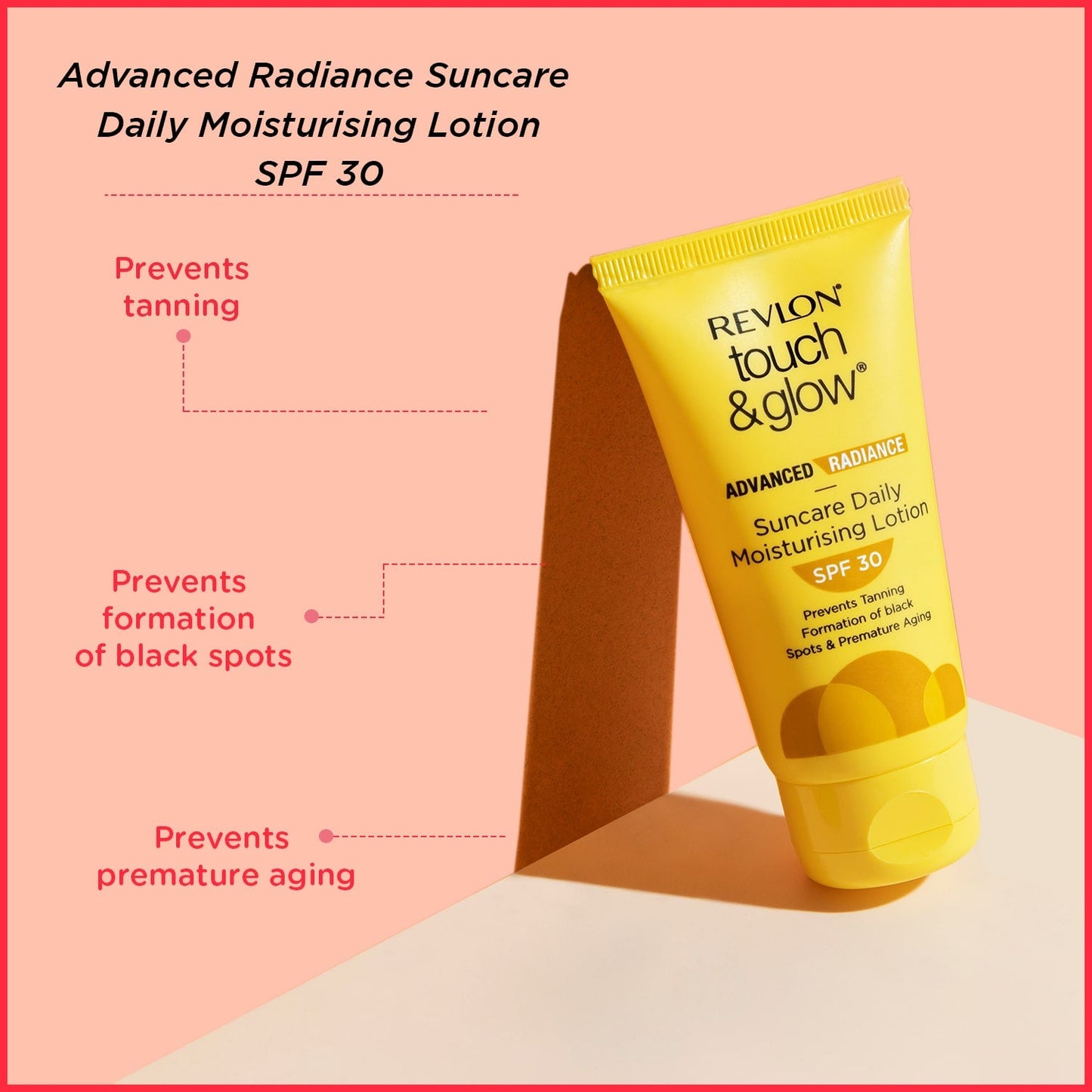 Revlon Touch & Glow Advanced Radiance Sun Care Daily Moisturizing Lotion Spf 30 | 50 g | iBellaa