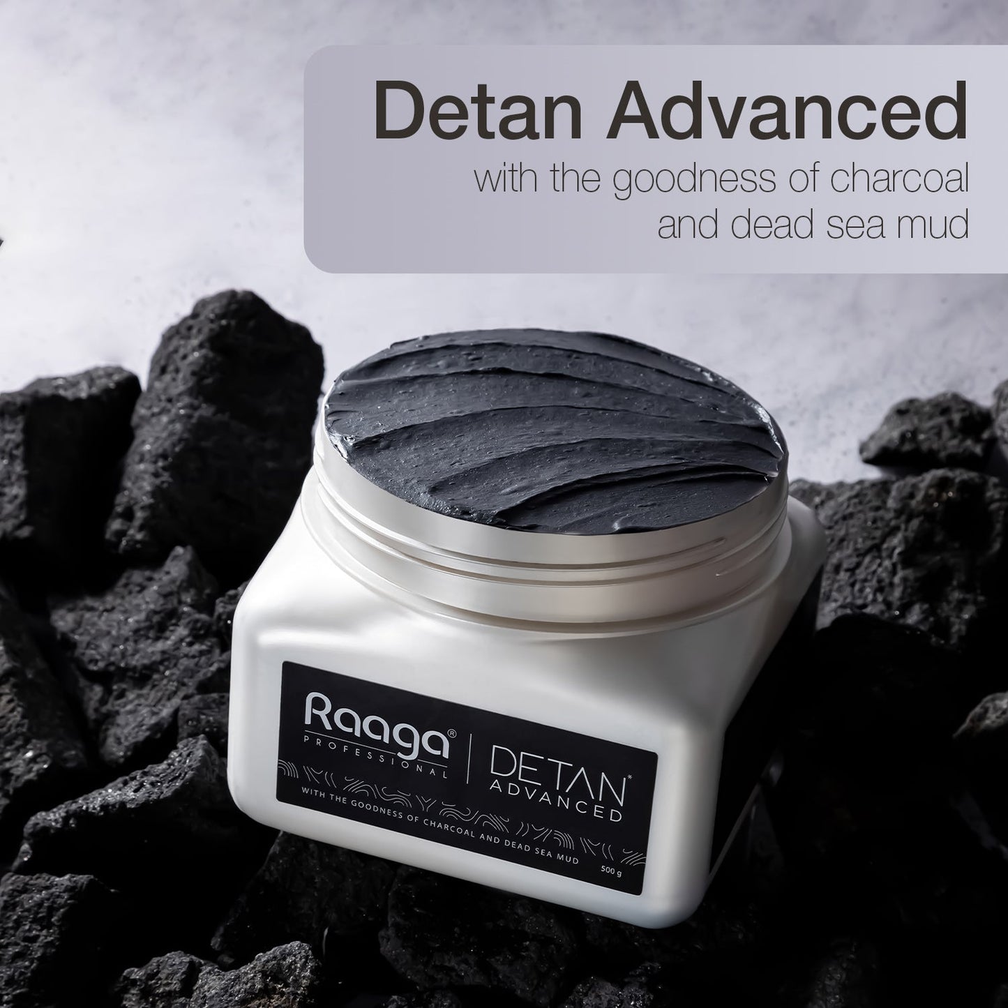 Raaga Professional De-Tan Advanced Pack | Charcoal and Dead Sea Mud | (500 gm) | iBellaa