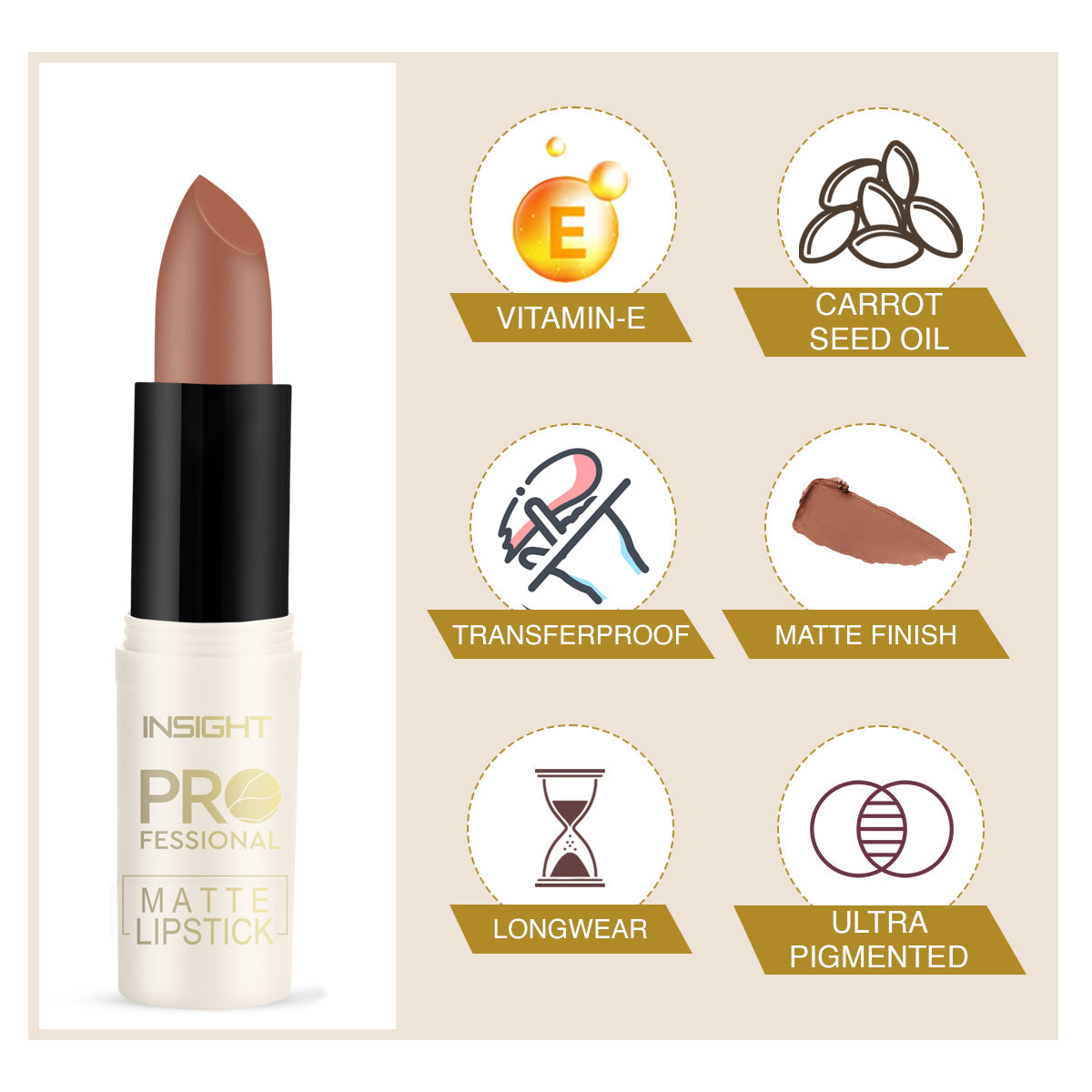 Insight Professional Matte Lipstick | 4.2 g | iBellaa