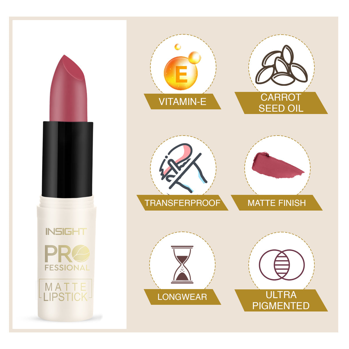 Insight Professional Matte Lipstick | 4.2 g | iBellaa