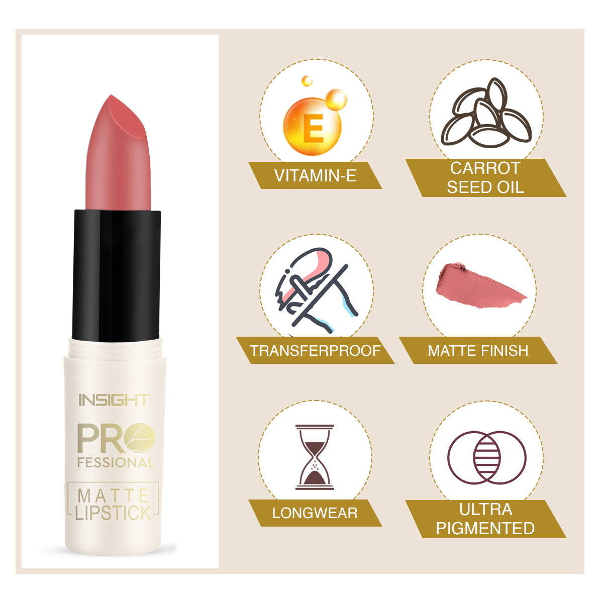 Insight Professional Matte Lipstick | 4.2 g | iBellaa