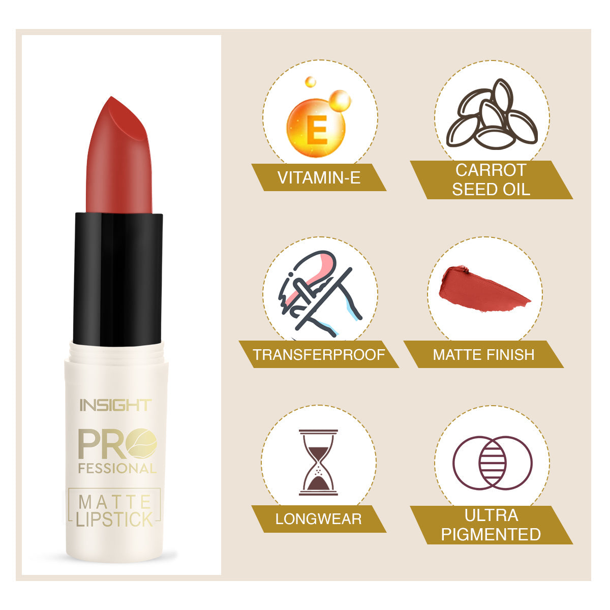 Insight Professional Matte Lipstick | 4.2 g | iBellaa
