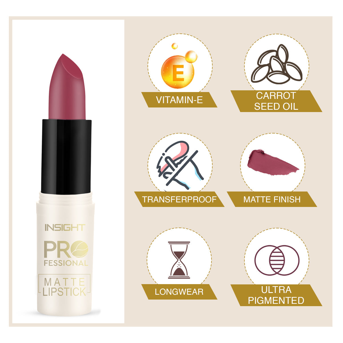 Insight Professional Matte Lipstick | 4.2 g | iBellaa