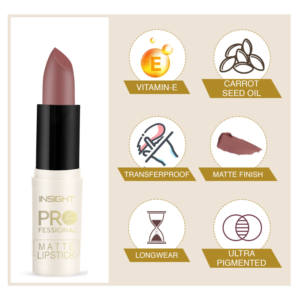 Insight Professional Matte Lipstick | 4.2 g | iBellaa