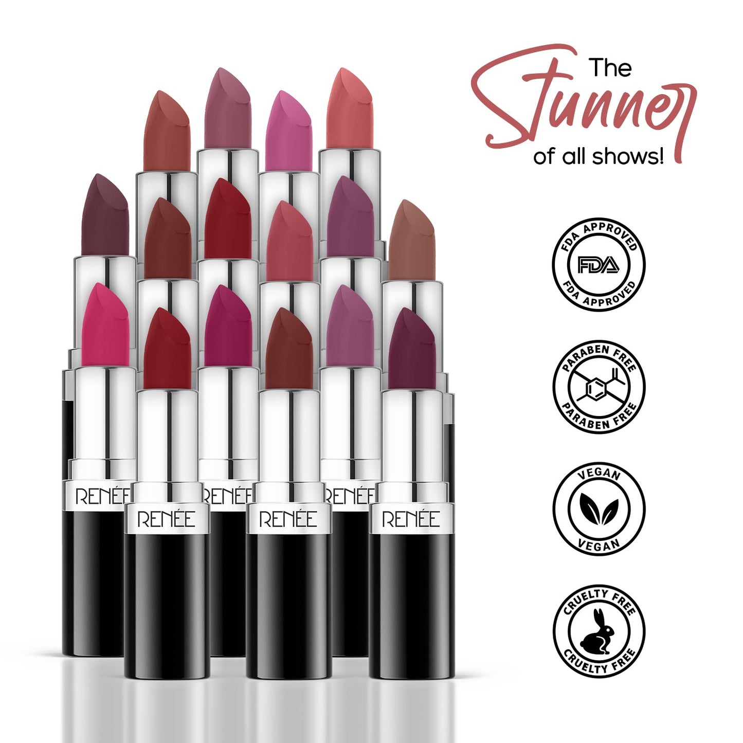 RENEE Stunner Matte Lipstick, 4Gm | iBellaa