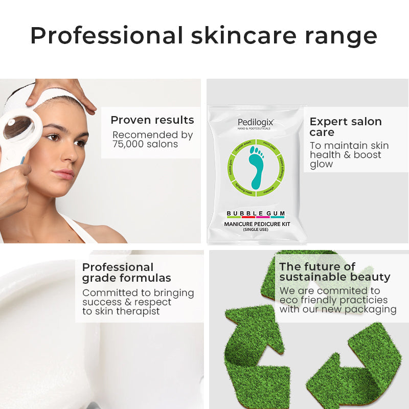 O3+ Pedilogix Bubblegum Mani-Pedi Kit | Soft, Smooth Hands & Feet | 55g+10ml | iBellaa