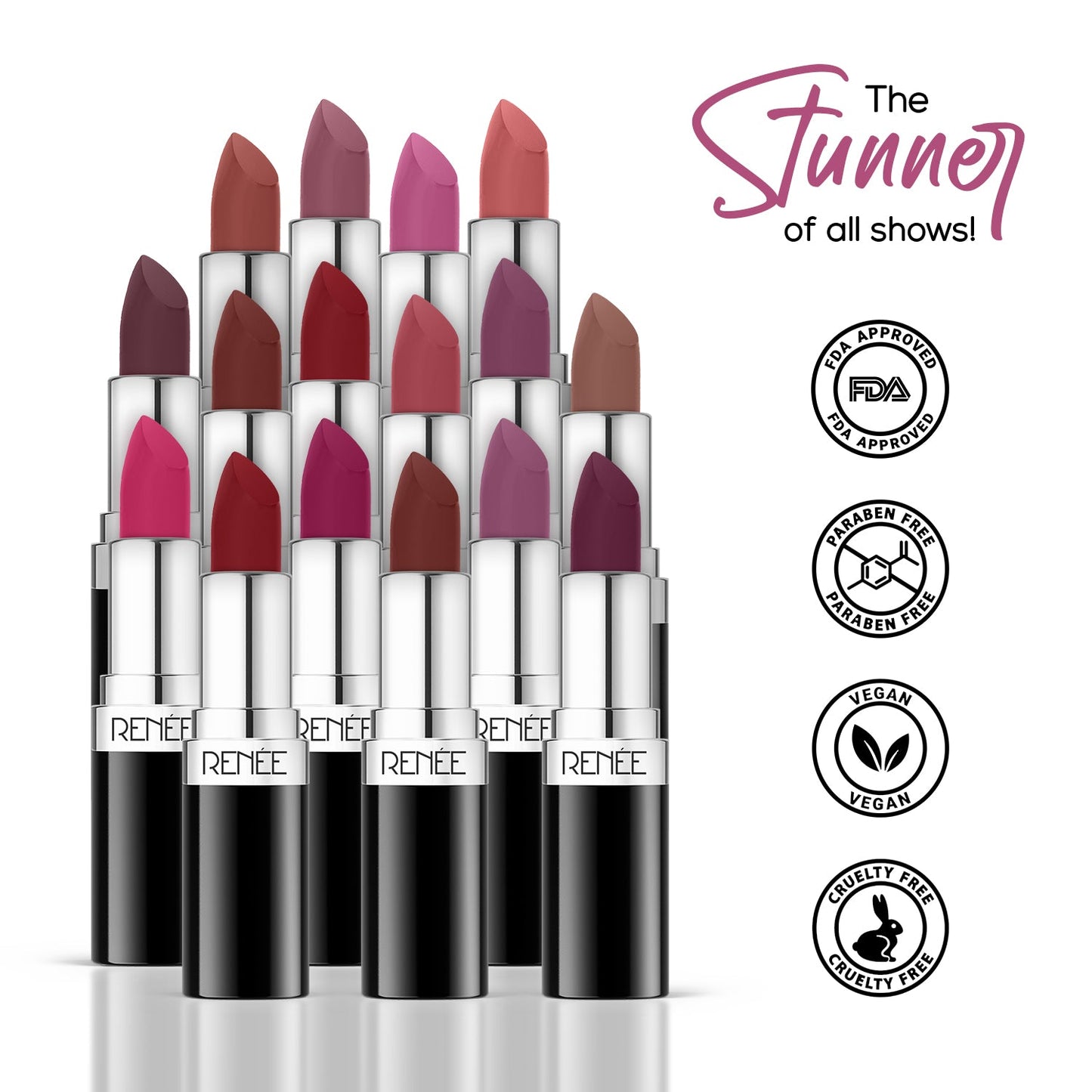 RENEE Stunner Matte Lipstick, 4Gm | iBellaa