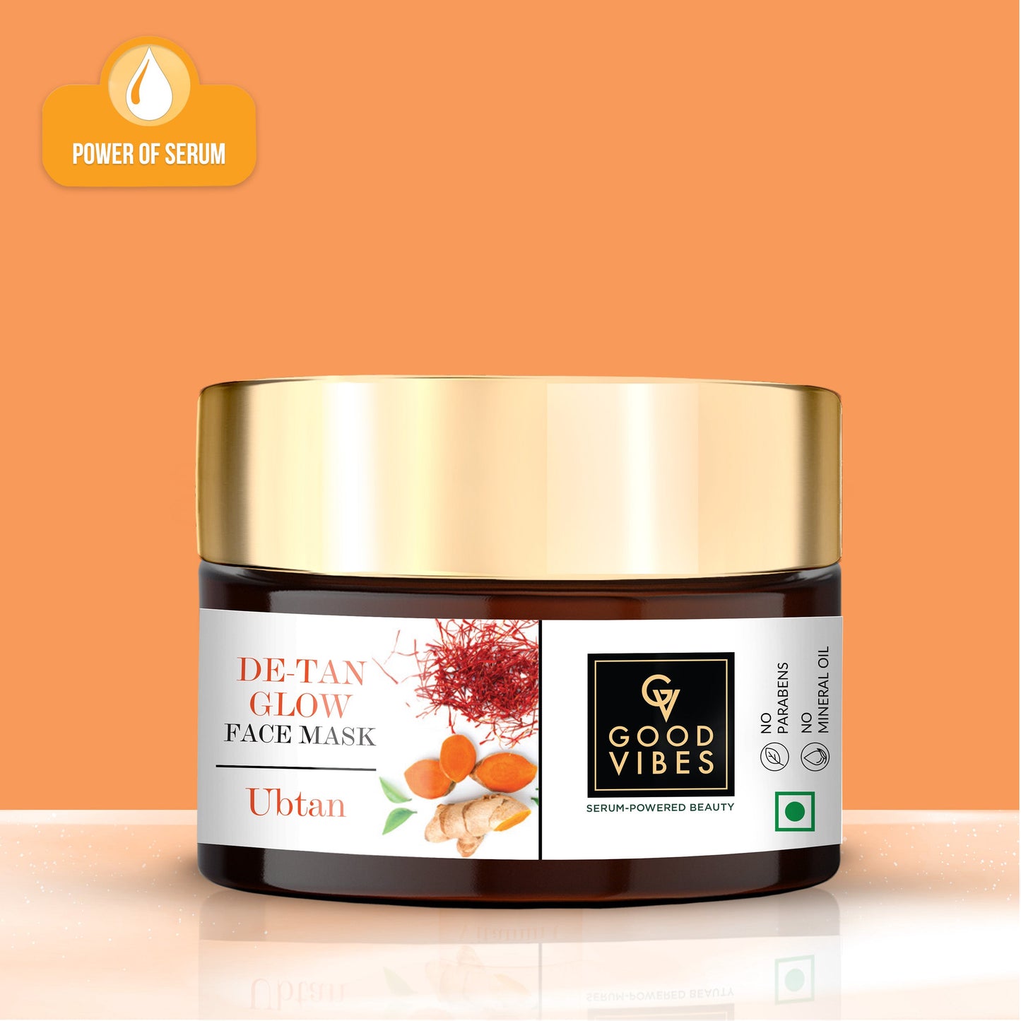 Good Vibes De-Tan Glow Face Mask Ubtan with Power of Serum | iBellaa