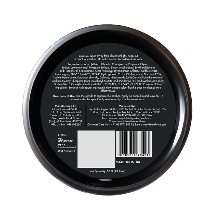 mCaffeine Coffee Hydrogel Under Eye Patches - 15 Pairs | iBellaa