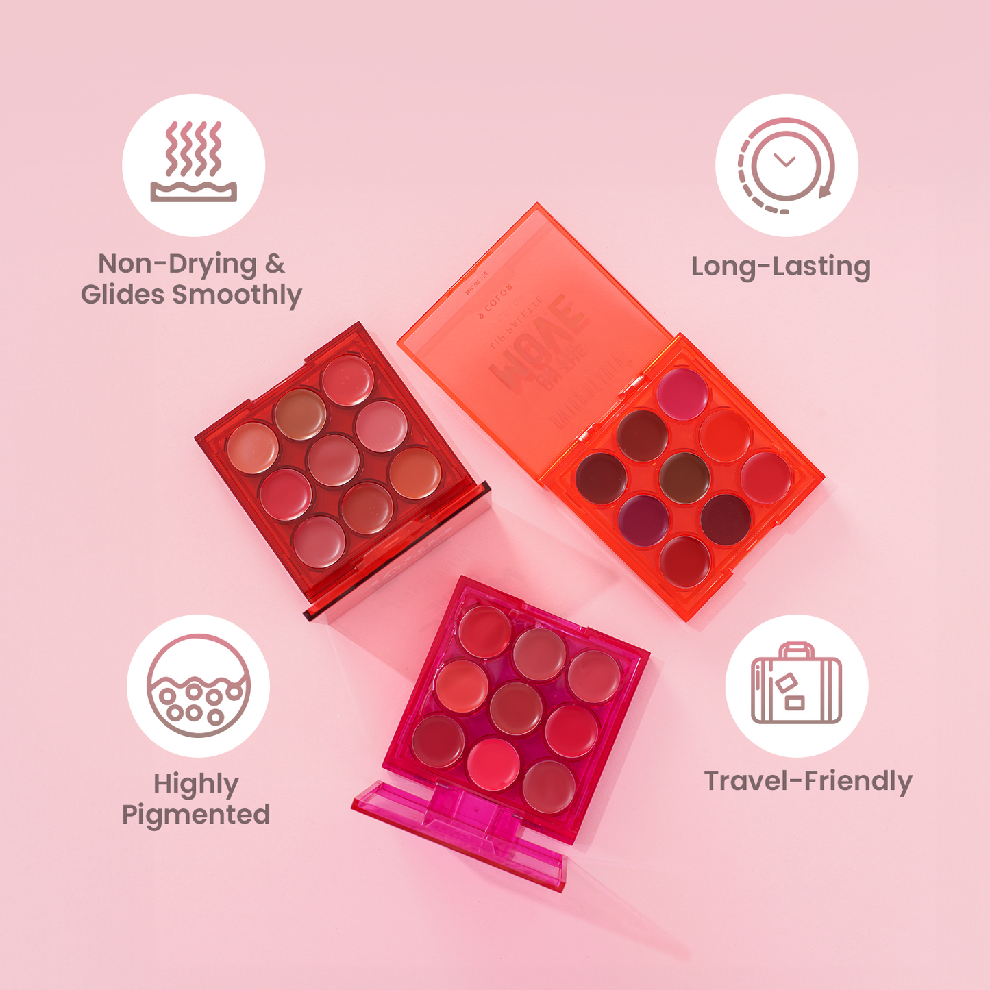 Swiss Beauty On The Move Lip Palette | 10 g | iBellaa