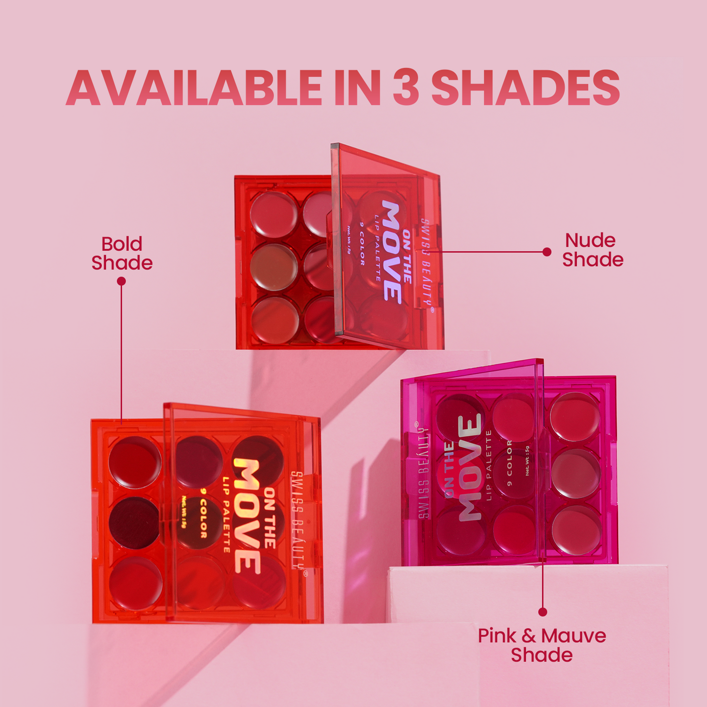 Swiss Beauty On The Move Lip Palette | 10 g | iBellaa