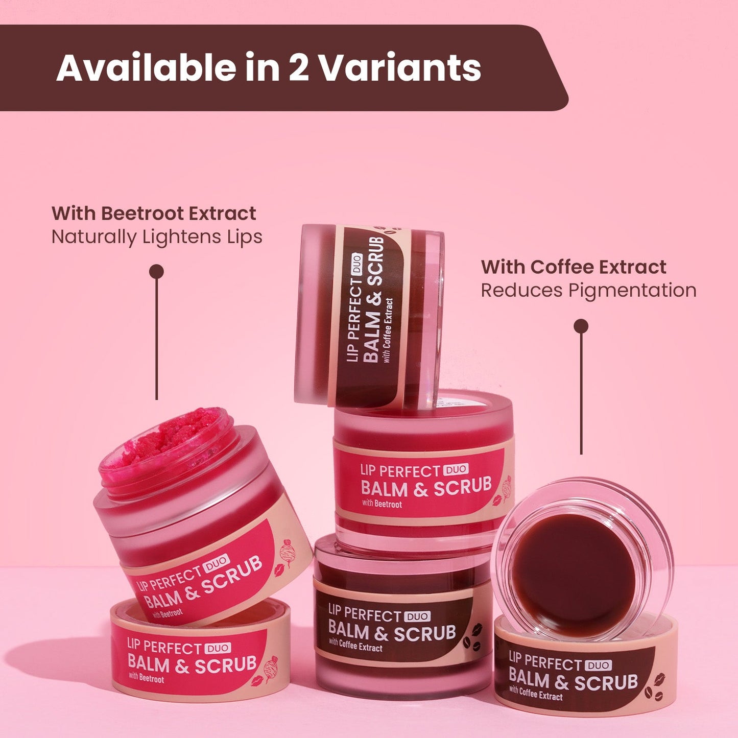 Swiss Beauty Lip Perfect Duo Balm & Scrub with Coffee Extract | 3.5 g + 3.5 g | iBellaa