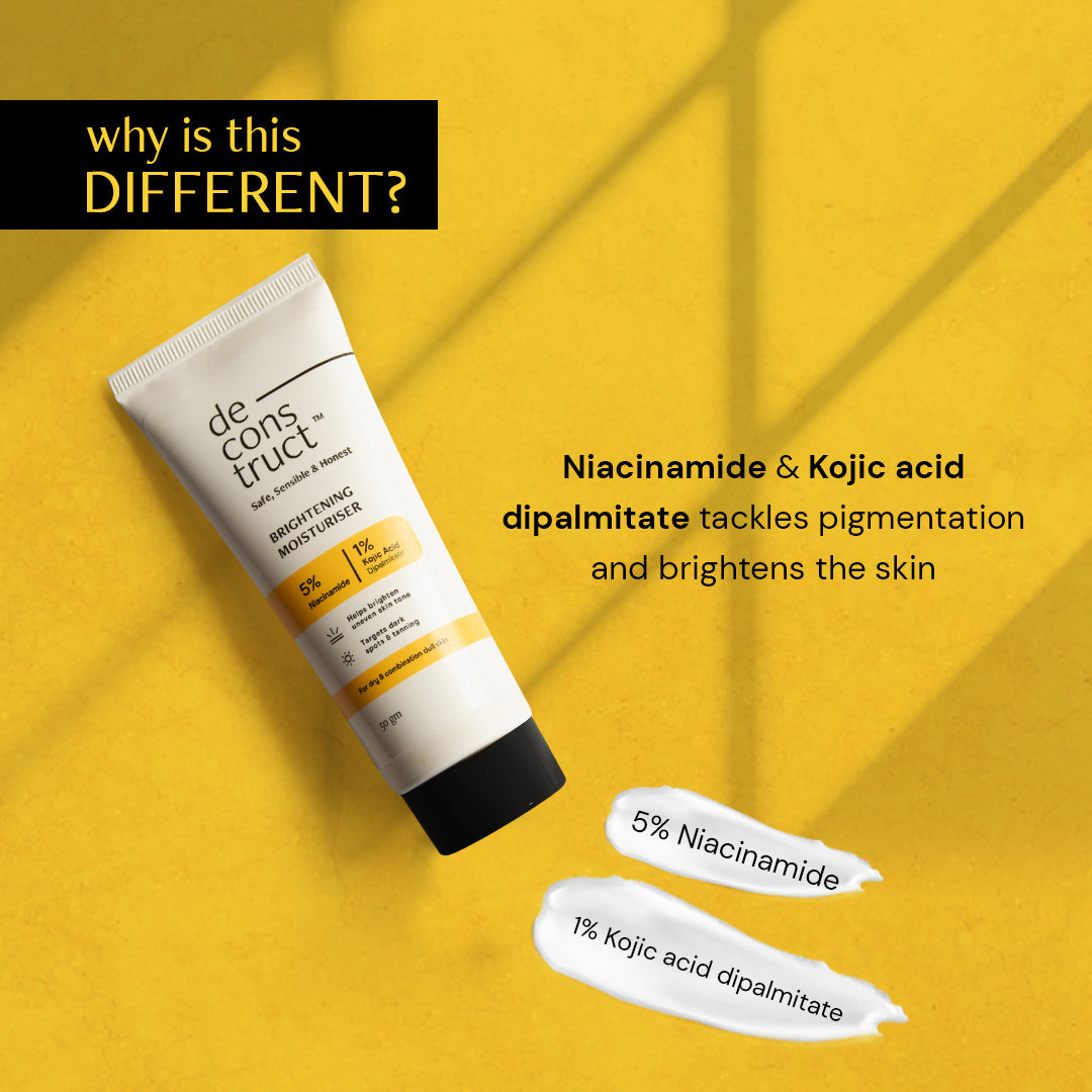 Deconstruct Brightening Moisturizer- 5% Niacinamide + 1% Kojic Acid Dipalmitate | 50 g | iBellaa