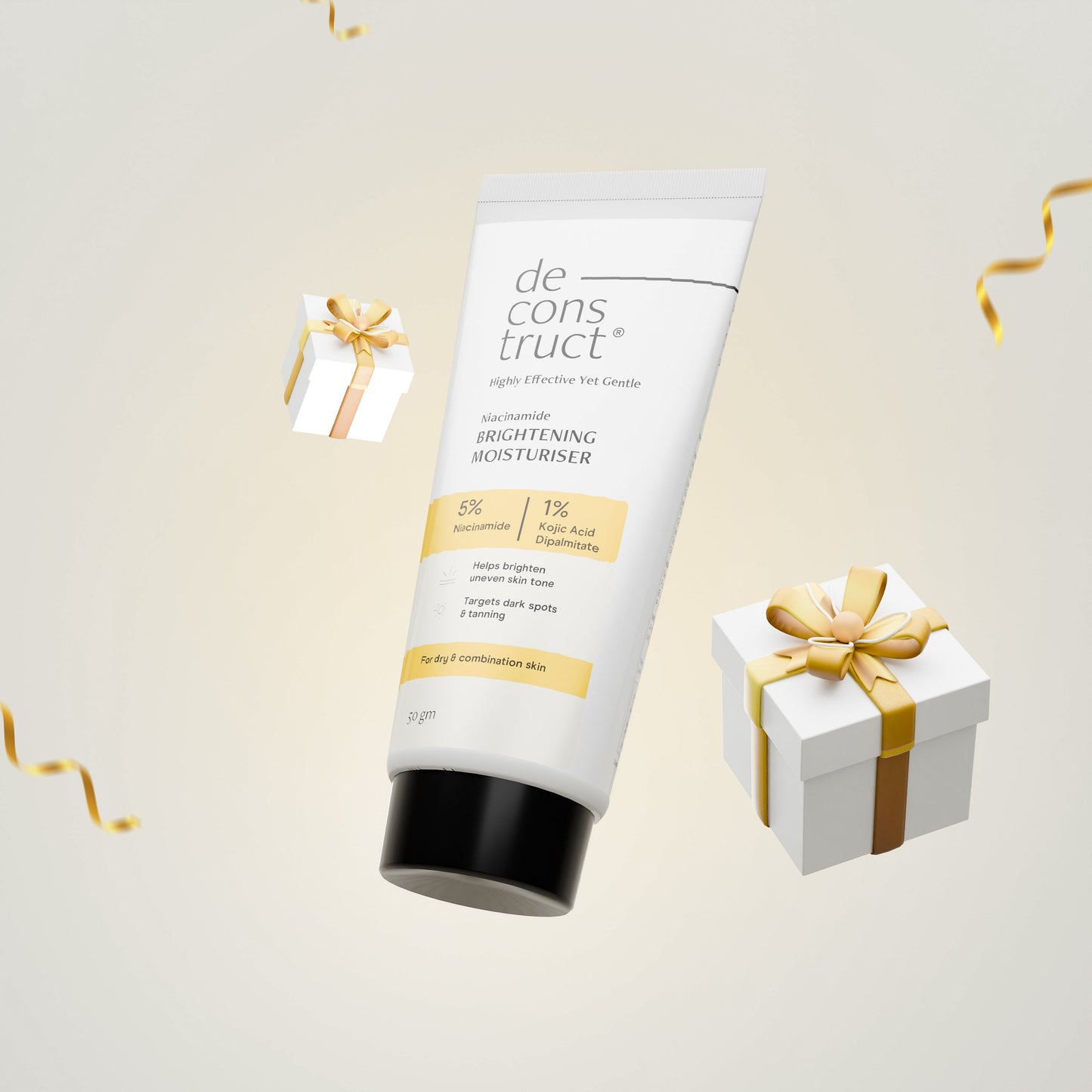 Deconstruct Brightening Moisturizer- 5% Niacinamide + 1% Kojic Acid Dipalmitate | 50 g | iBellaa