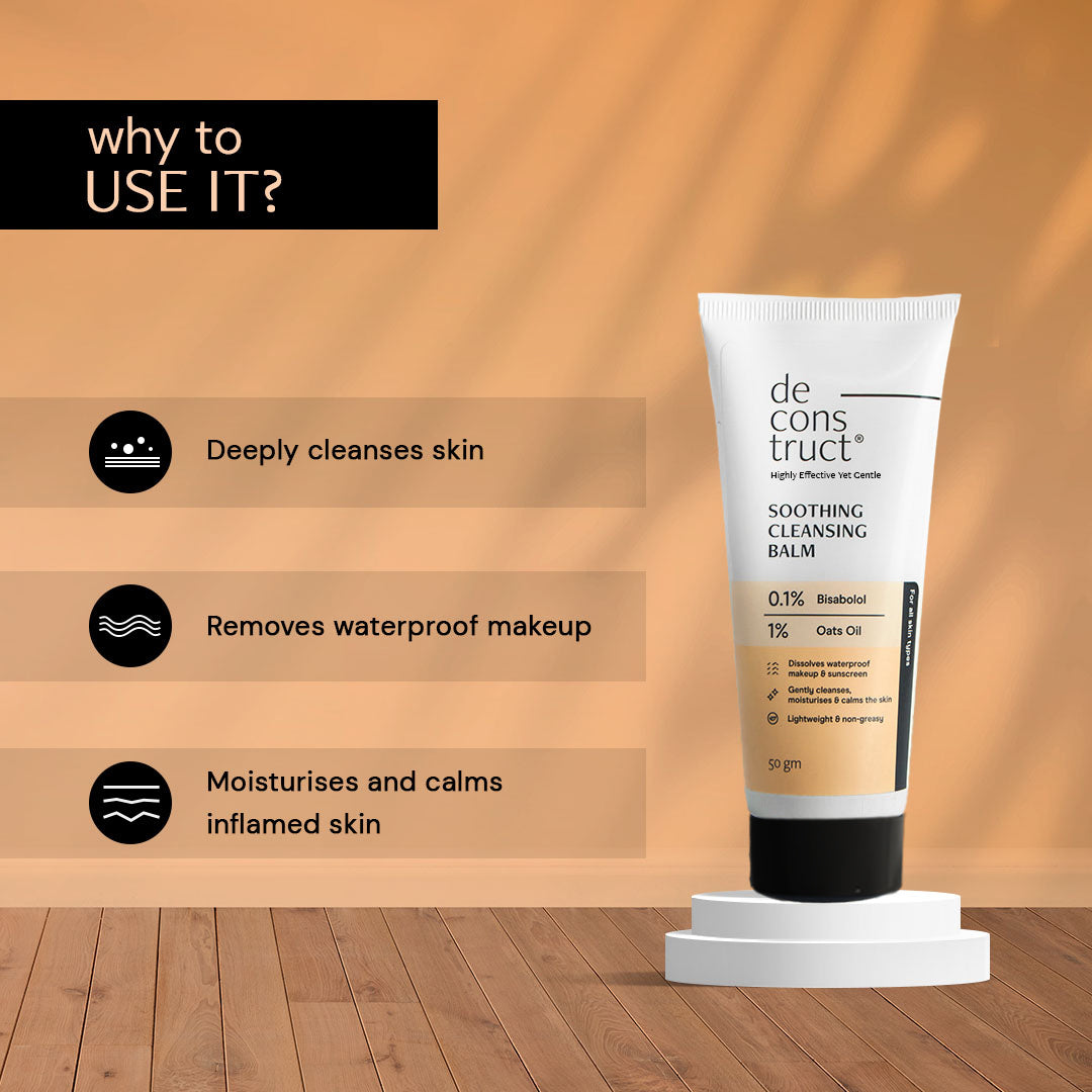 Deconstruct Soothing cleansing balm - 0.1% bisabolol and 1% Avena sativa Oil (oats oil) | 50 g | iBellaa