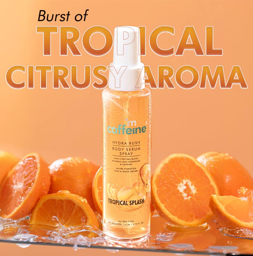 mCaffeine Hydra Rush Body Serum Spray - Tropical Splash 110ml | iBella