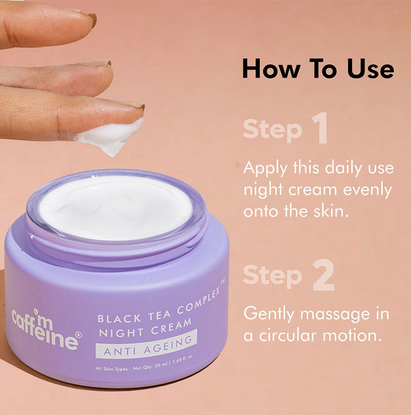 mCaffeine Anti-Ageing Night Cream with Black Tea Complex - 50 ml | iBellaa