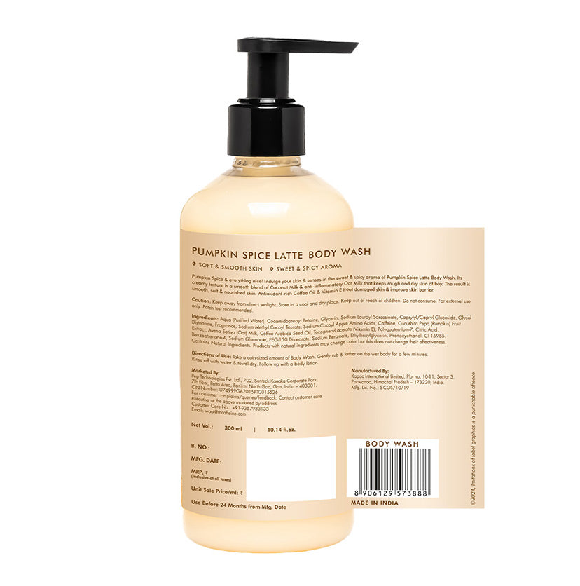 mCaffeine Pumpkin Spice Latte Body Wash 300 ml | iBellaa