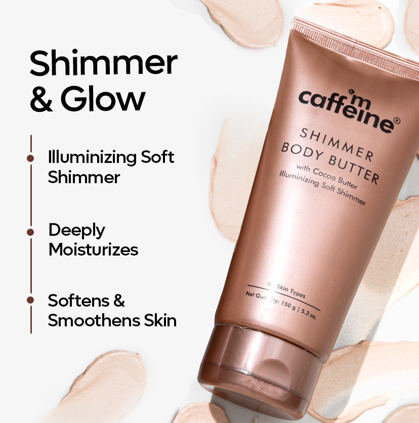 mCaffeine Shimmer Body Butter with Cocoa Butter - 150g | iBellaa
